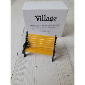 Dept 56 52302 wrought iron park bench Snow Village accessory Xmas